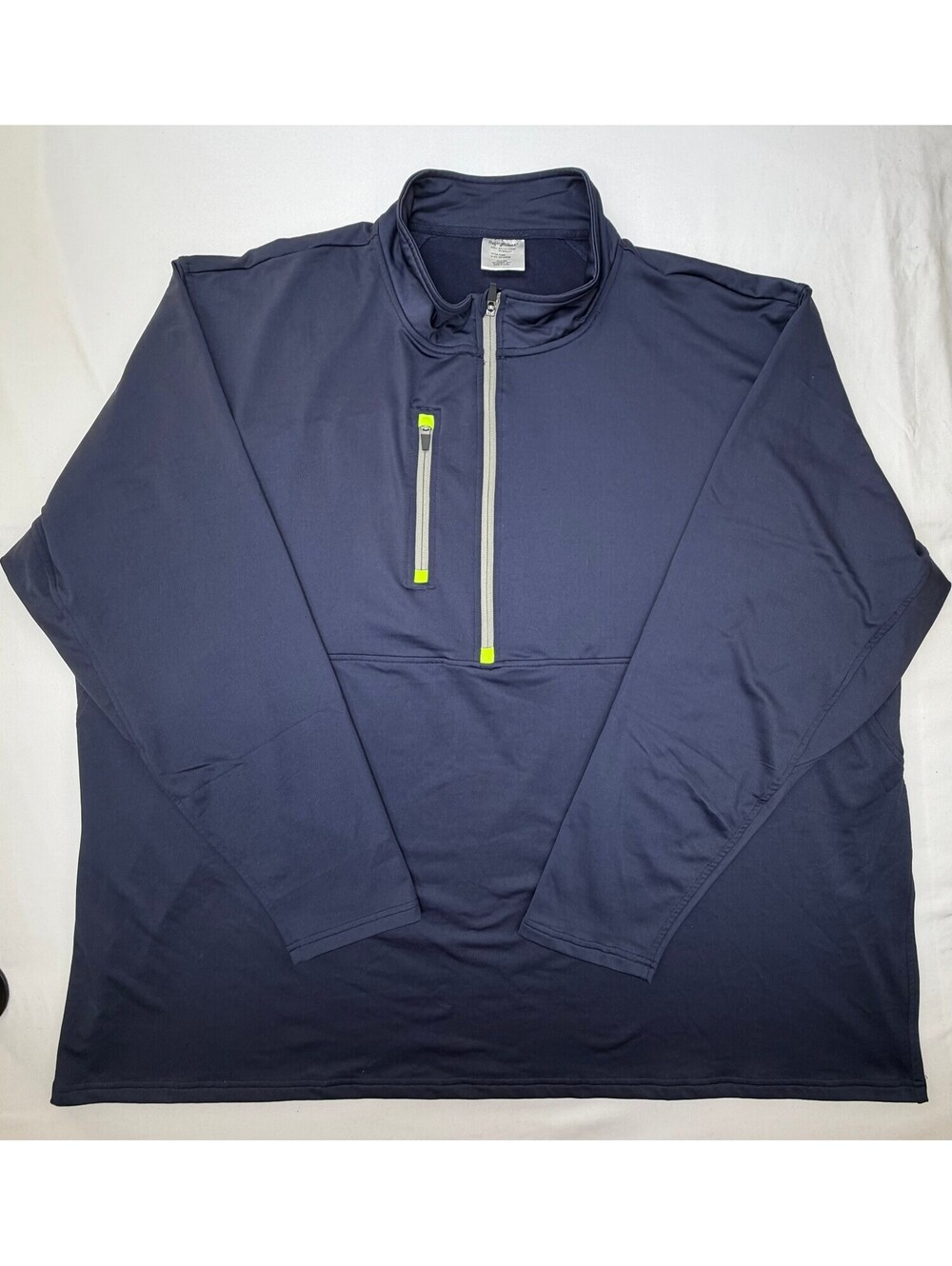 RefrigiWear Men's Sweatshirt Pullover Half Zip Mock Neck Size 5XL Blue